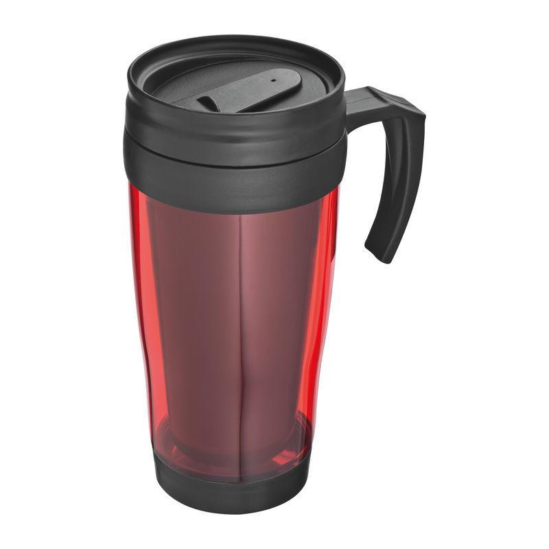 Cană termoizolantă din plastic 0,4 L  Roșu