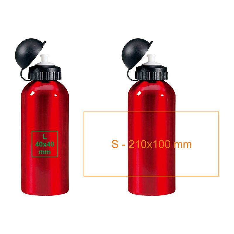 Bidon din inox 600 ml Roșu