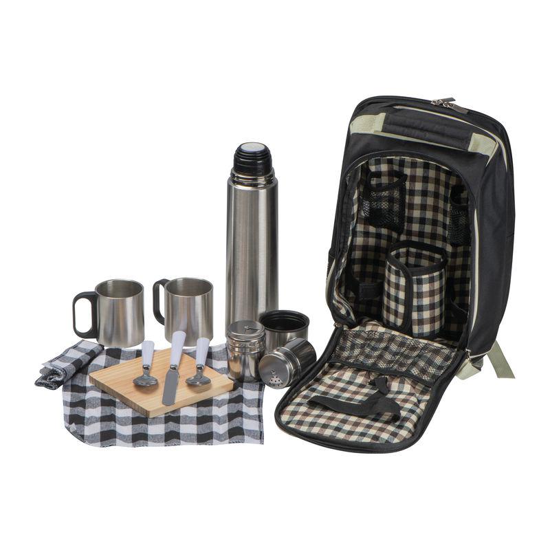 Rucsac picnic cu compartiment frigorific și accesorii Negru