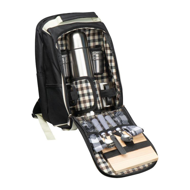 Rucsac picnic cu compartiment frigorific și accesorii Negru