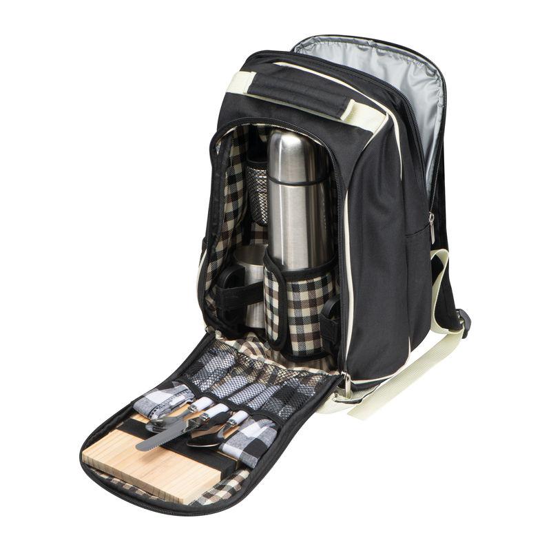 Rucsac picnic cu compartiment frigorific și accesorii Negru