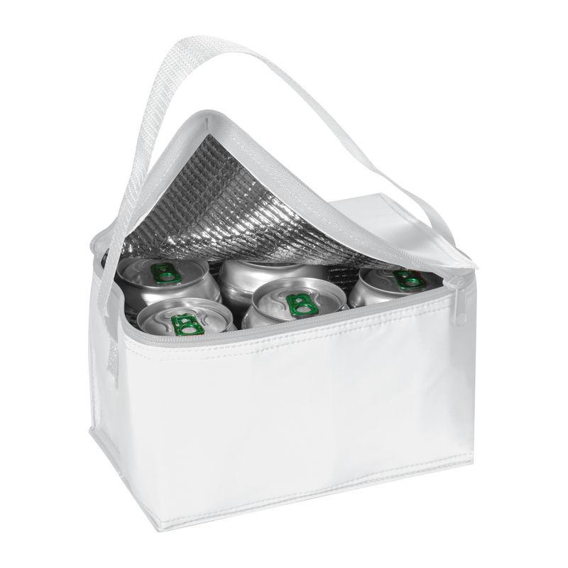 Geantă frigorifică pentru 6 doze 330 ml Alb