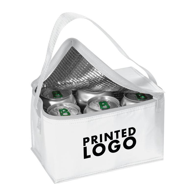 Geantă frigorifică pentru 6 doze 330 ml Alb