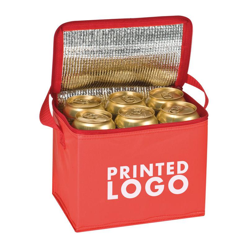 Geantă frigorifică pentru 6 cutii 500 ml Roșu