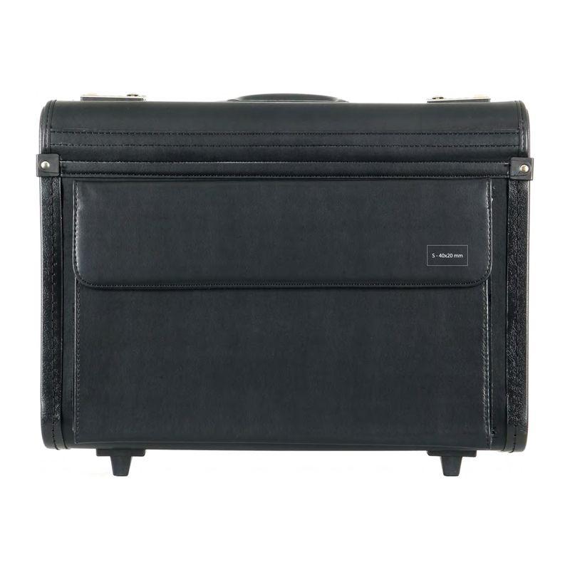 Servietă cu roţi Negru