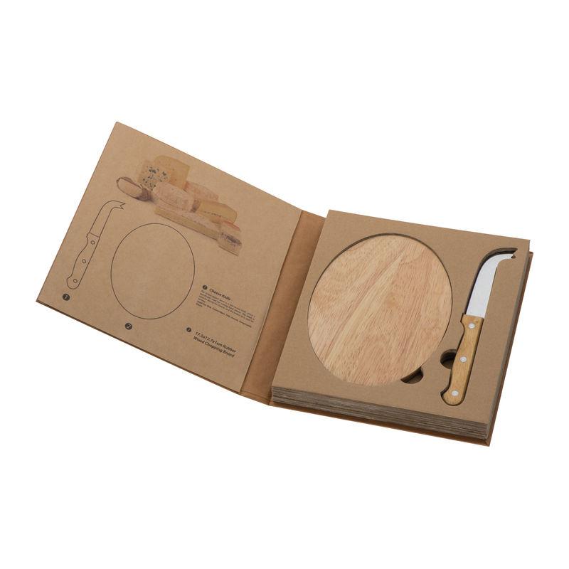 Set cașcaval cu tocător lemn Beige