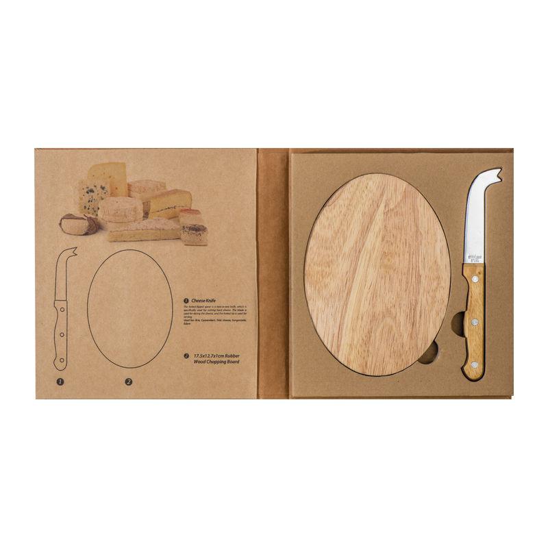 Set cașcaval cu tocător lemn Beige