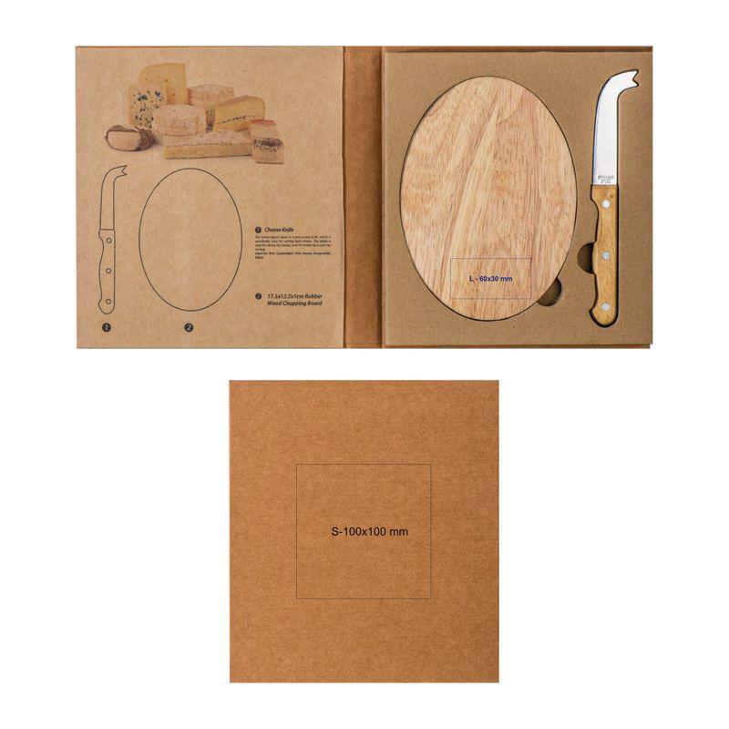 Set cașcaval cu tocător lemn Beige