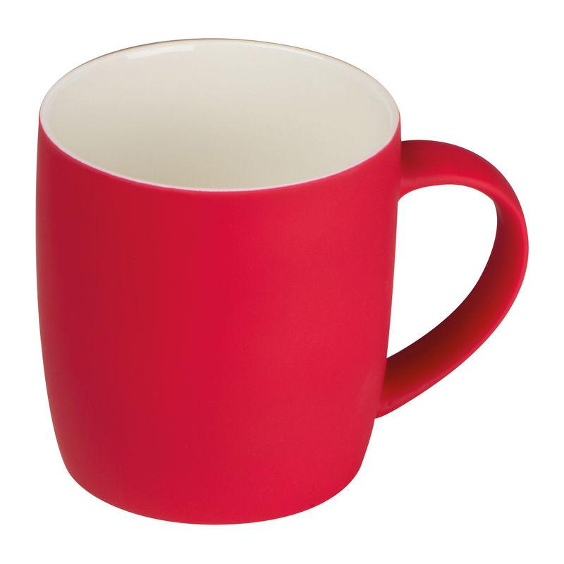 Cană ceramică cauciucată 300 ml Roșu