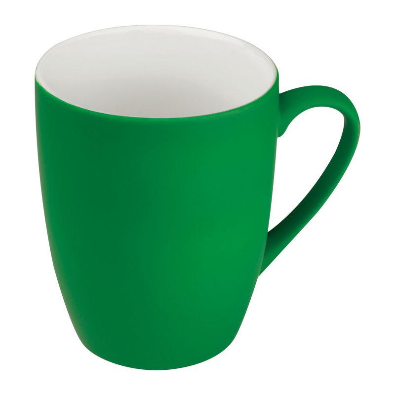 Cană ceramică cauciucată Verde