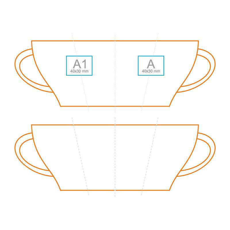 Cană ceramică de 250 ml Portocaliu