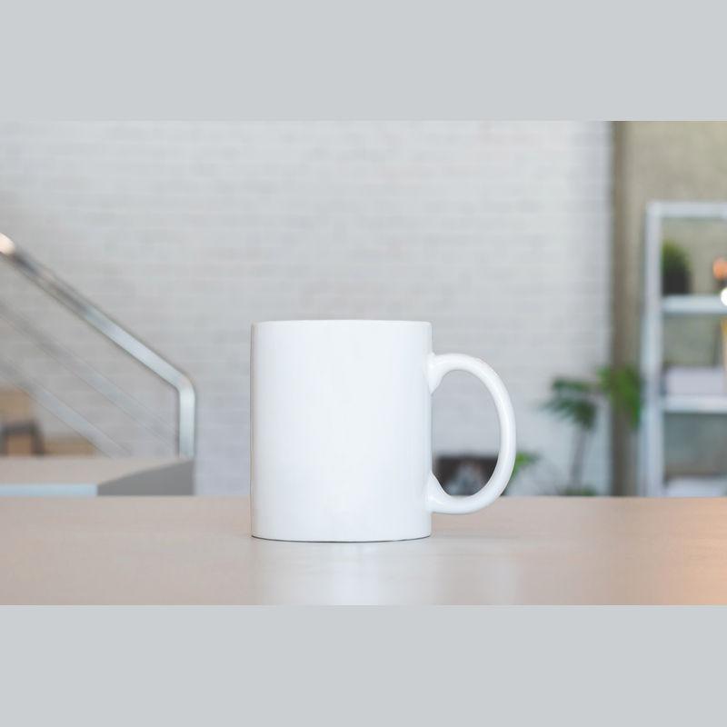 Cană ceramică pentru cafea Alb