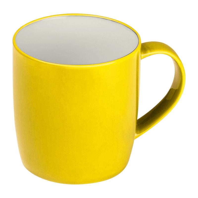 Cană ceramică exterior colorat Galben