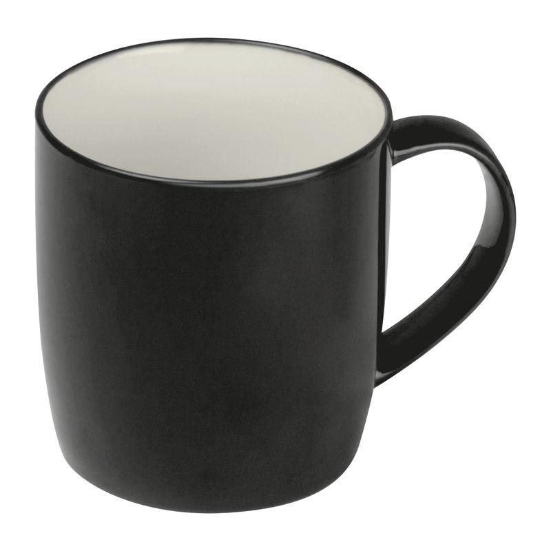 Cană ceramică exterior colorat Negru