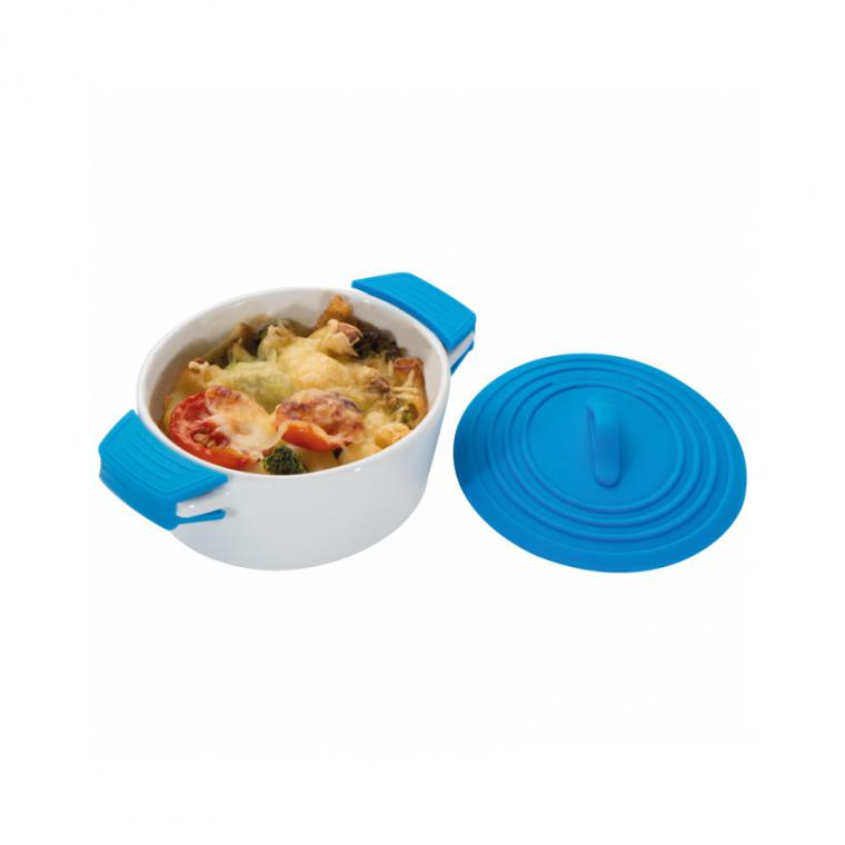 Vas cu capac din silicon Roz