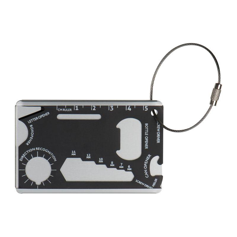 Eticheta bagaj cu kit supraviețuire Negru