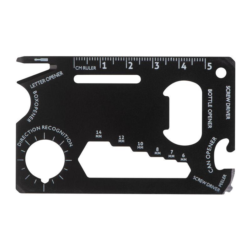 Eticheta bagaj cu kit supraviețuire Negru