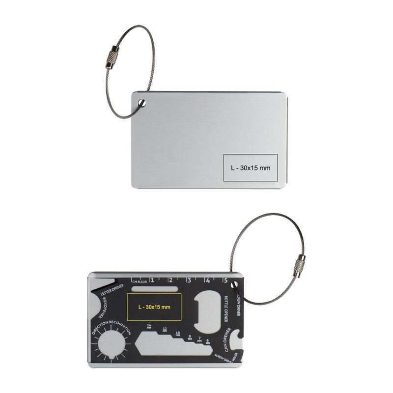 Eticheta bagaj cu kit supraviețuire Negru