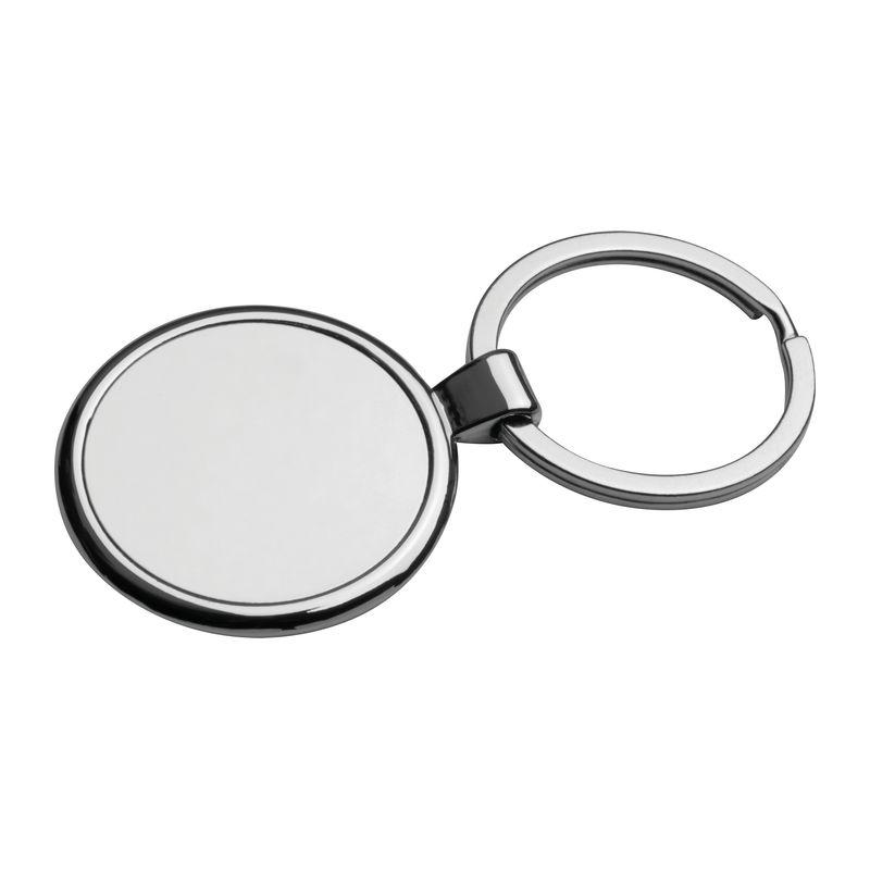 Breloc metalic ROUND Gri