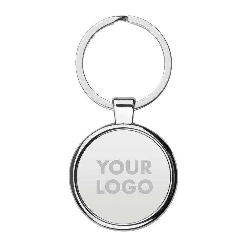 Breloc metalic ROUND Gri