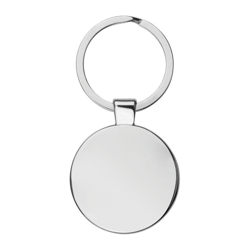 Breloc metalic ROUND Gri