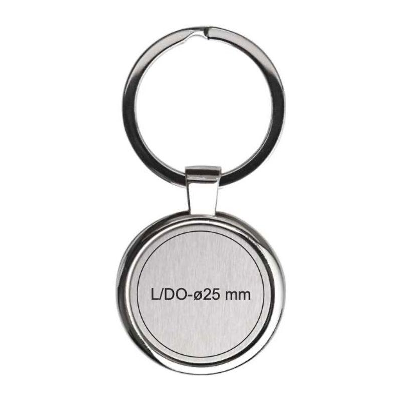 Breloc metalic ROUND Gri