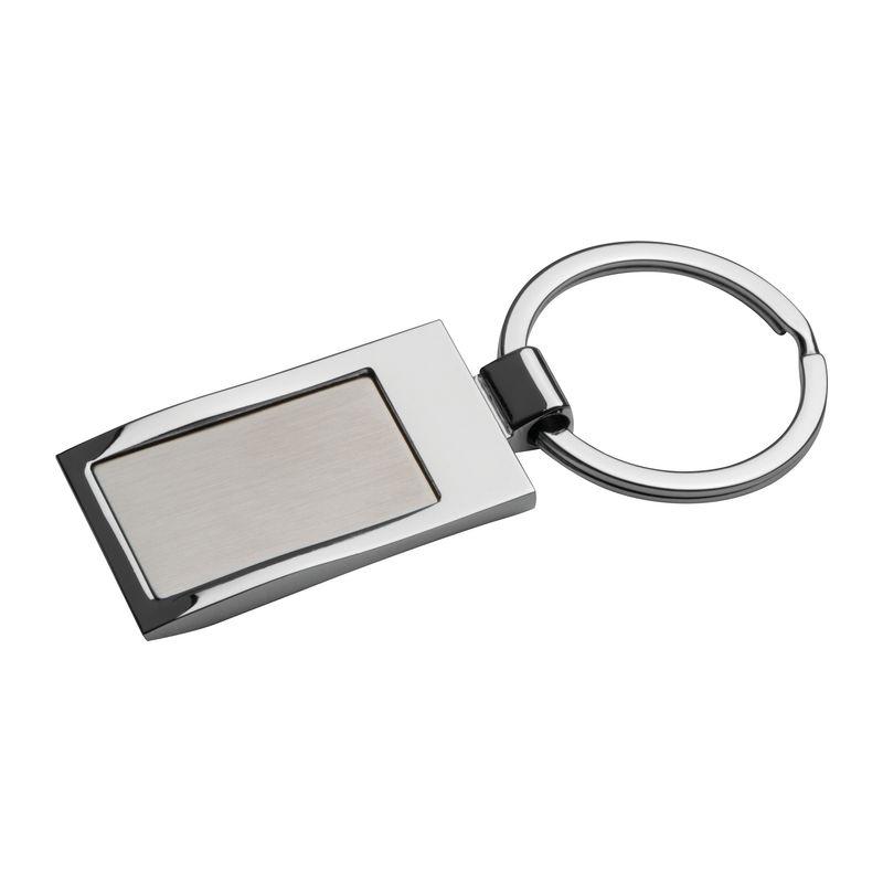 Breloc metalic RECTANGLE Gri