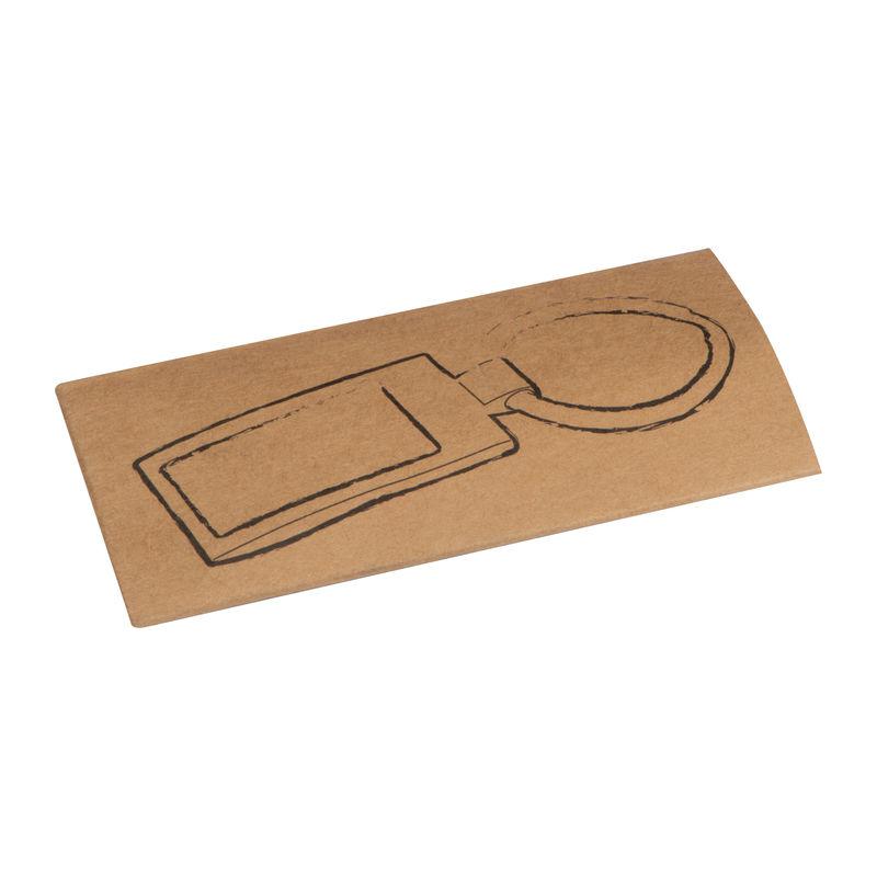 Breloc metalic RECTANGLE Gri