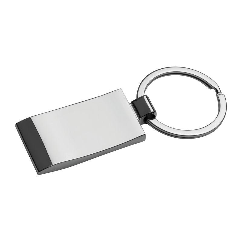 Breloc metalic RECTANGLE Gri
