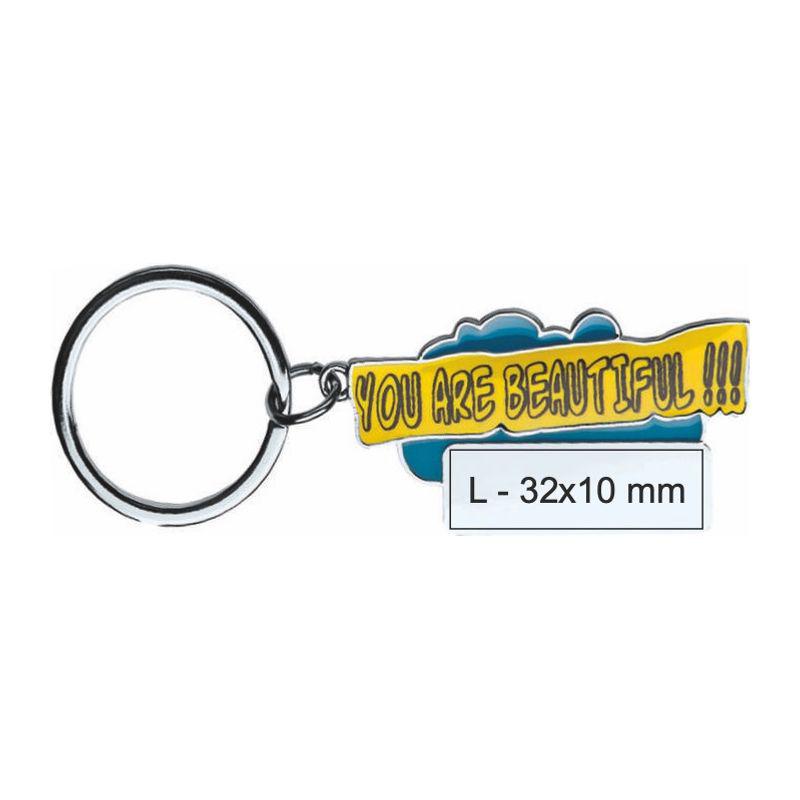 Breloc ”You are beautiful!!!” Light Blue