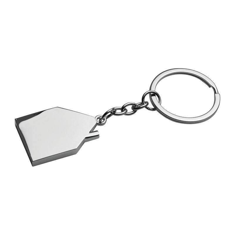 Breloc Home din metal Gri