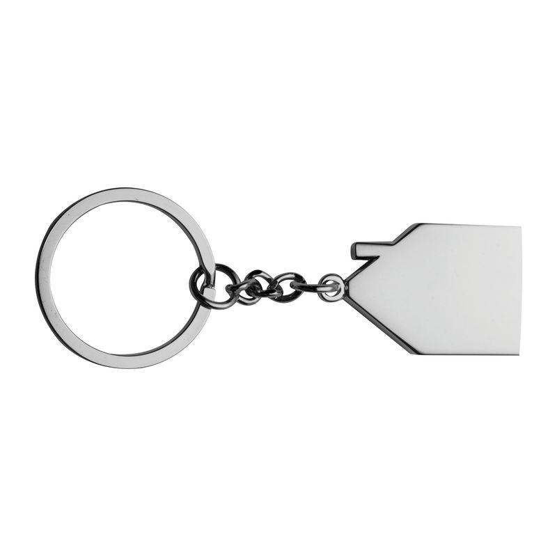 Breloc Home din metal Gri