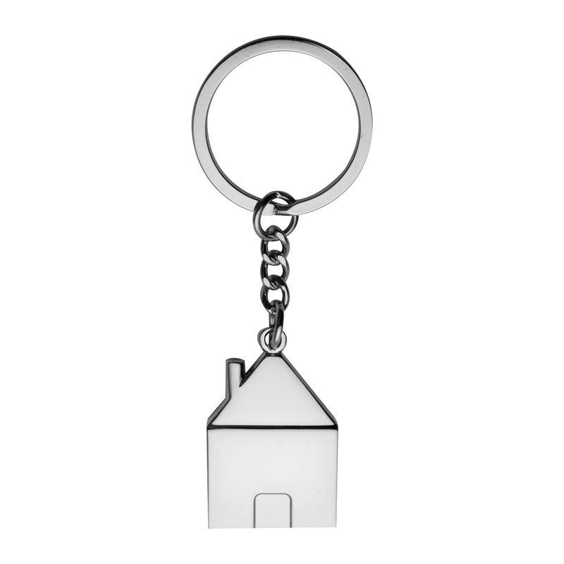 Breloc Home din metal Gri