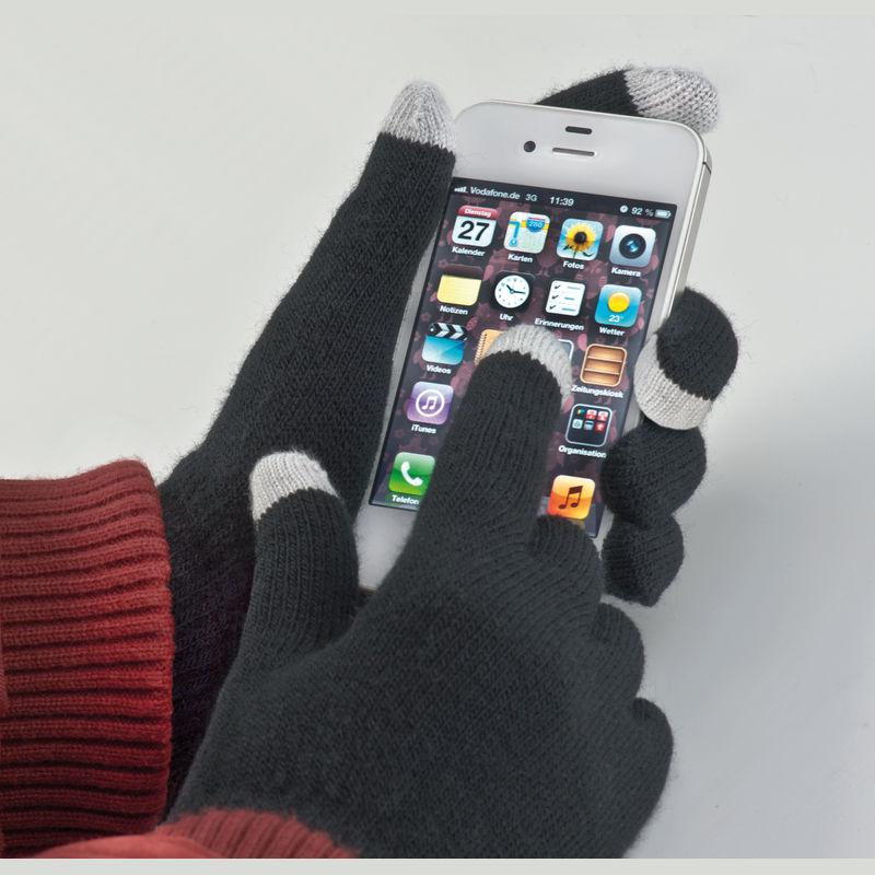 Mănuși din acril pentru dispozitive touch Negru Marime universala