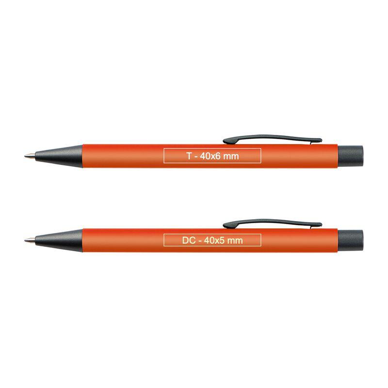 Pix plastic cu clip metalic Portocaliu