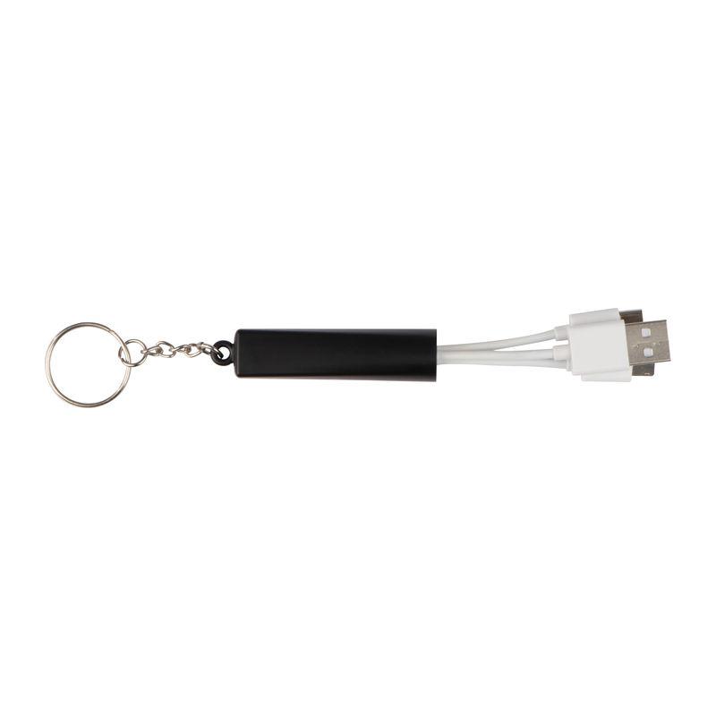 Breloc cu cablu de încărcare USB Negru