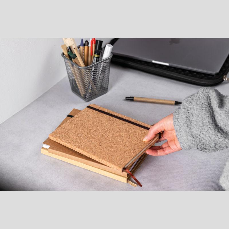 Caiet notiţe cu copertă din plută, A5 Beige