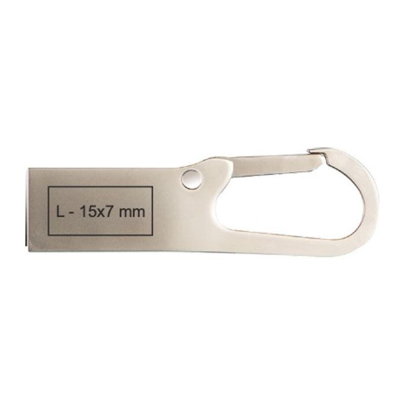 USB stick metalic cu carabină 8GB Gri
