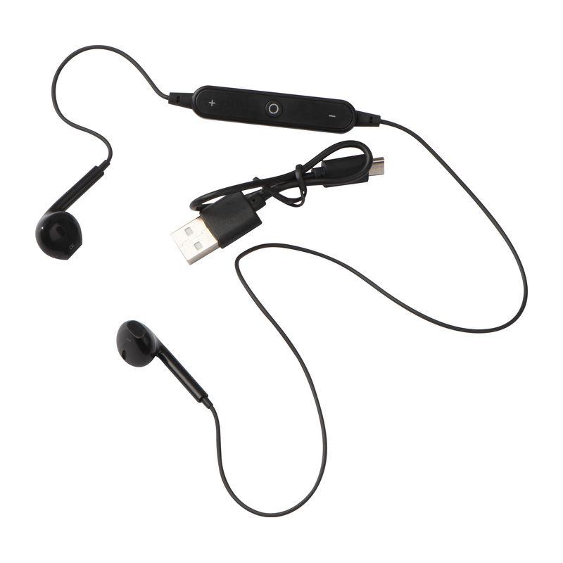 Căşti bluetooth în husă transparentă Negru