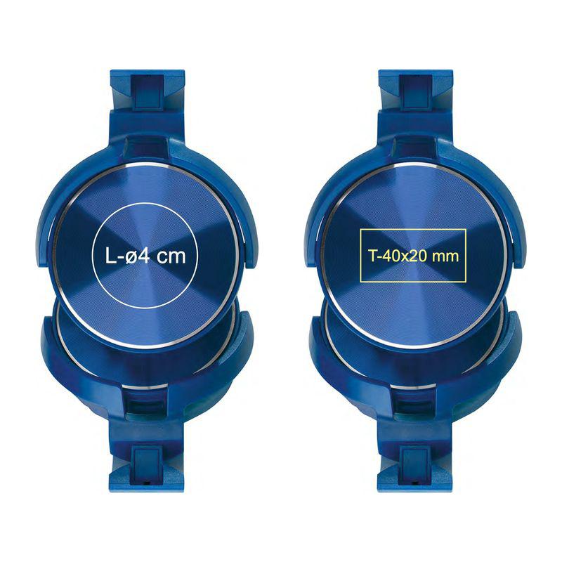 Căști bluetooth cu plăcuță metalică  Orion Navy Blue