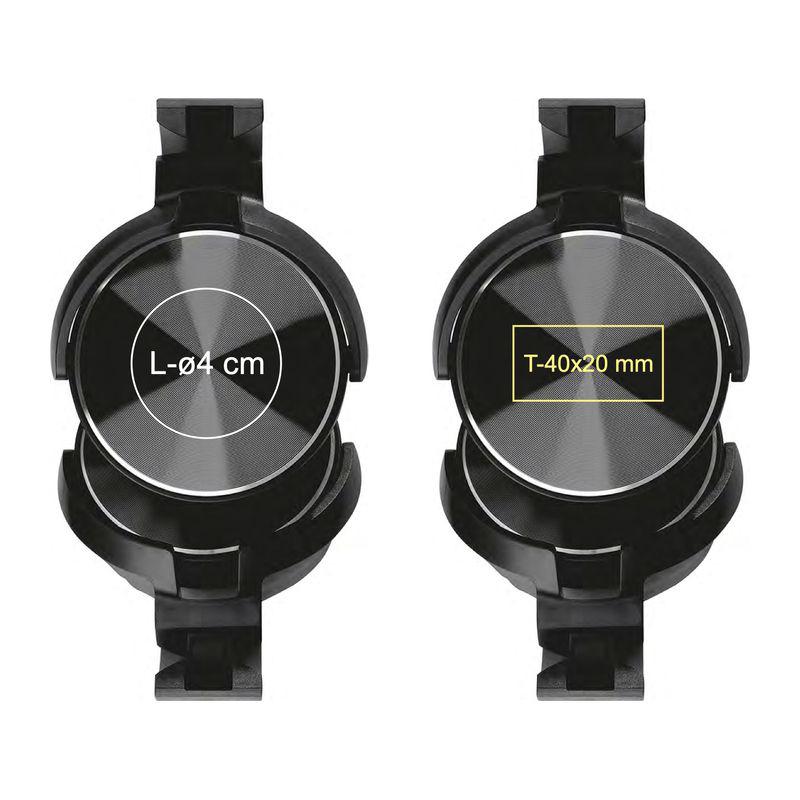 Căști bluetooth cu plăcuță metalică  Negru