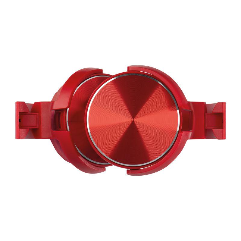 Căști bluetooth cu plăcuță metalică  Roșu