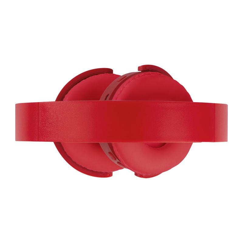 Căști bluetooth cu plăcuță metalică  Roșu