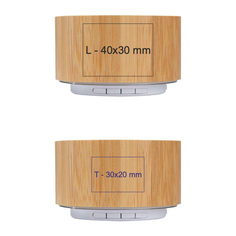 Boxă bluetooth cu înveliş din bambus Beige