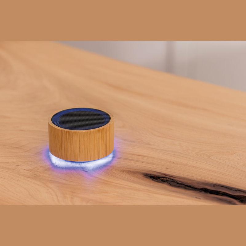 Boxă bluetooth cu înveliş din bambus Beige