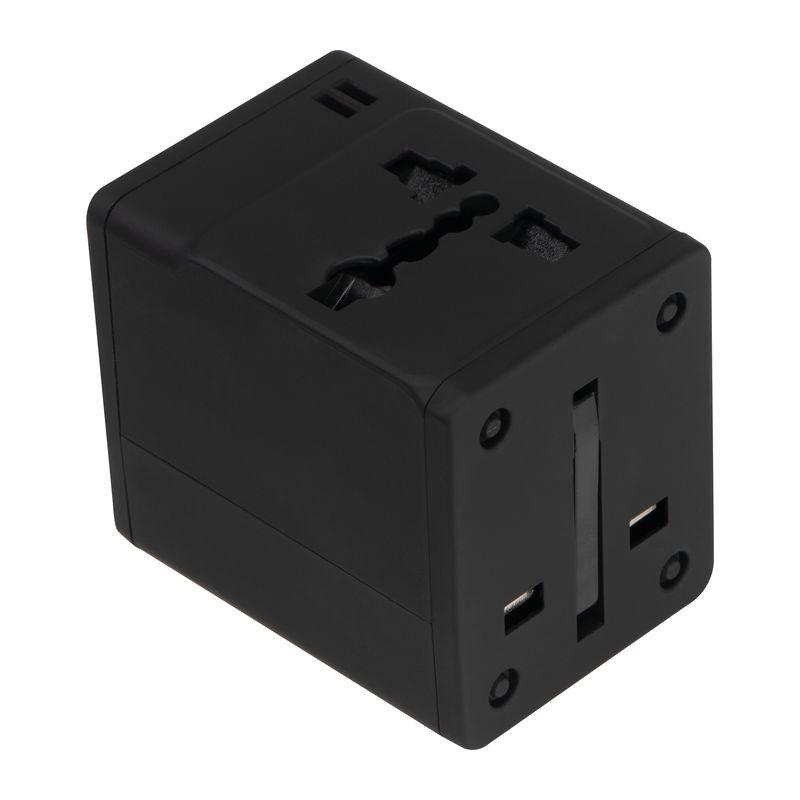 Adaptor de călătorie cauciucat Negru
