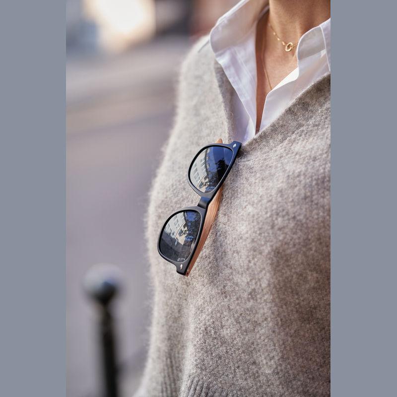Ochelari de soare cu lentile negre Beige