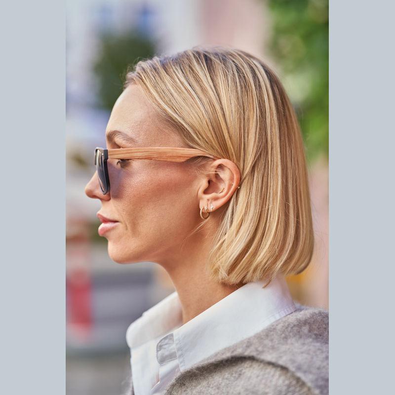 Ochelari de soare cu lentile negre Beige