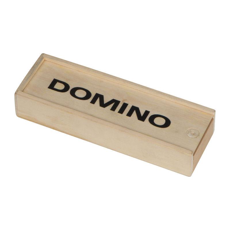 Joc domino în cutie de lemn Beige