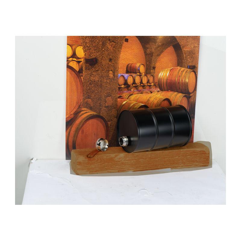 Recipient din inox în formă de butoi Negru